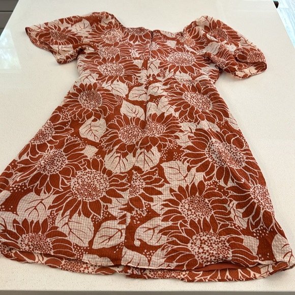 Madewell Silk Tie-front Mini Dress in Sunflower Season - Picture 8 of 8